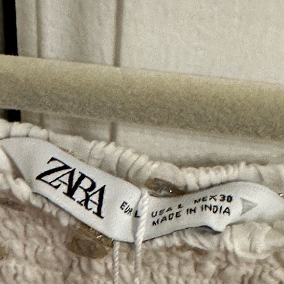 NWT Zara Jacquard Metallic Thread Bohemian Tiered Mini Skirt - Picture 4 of 7